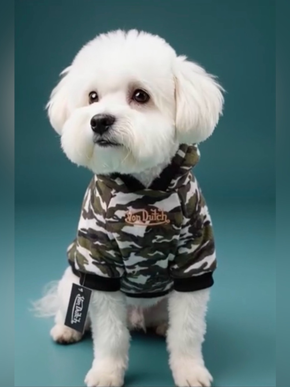 VON Dutch Dog Spring Clothes Pet Puppy Costume Dog Cat Sports Apparel hoodie